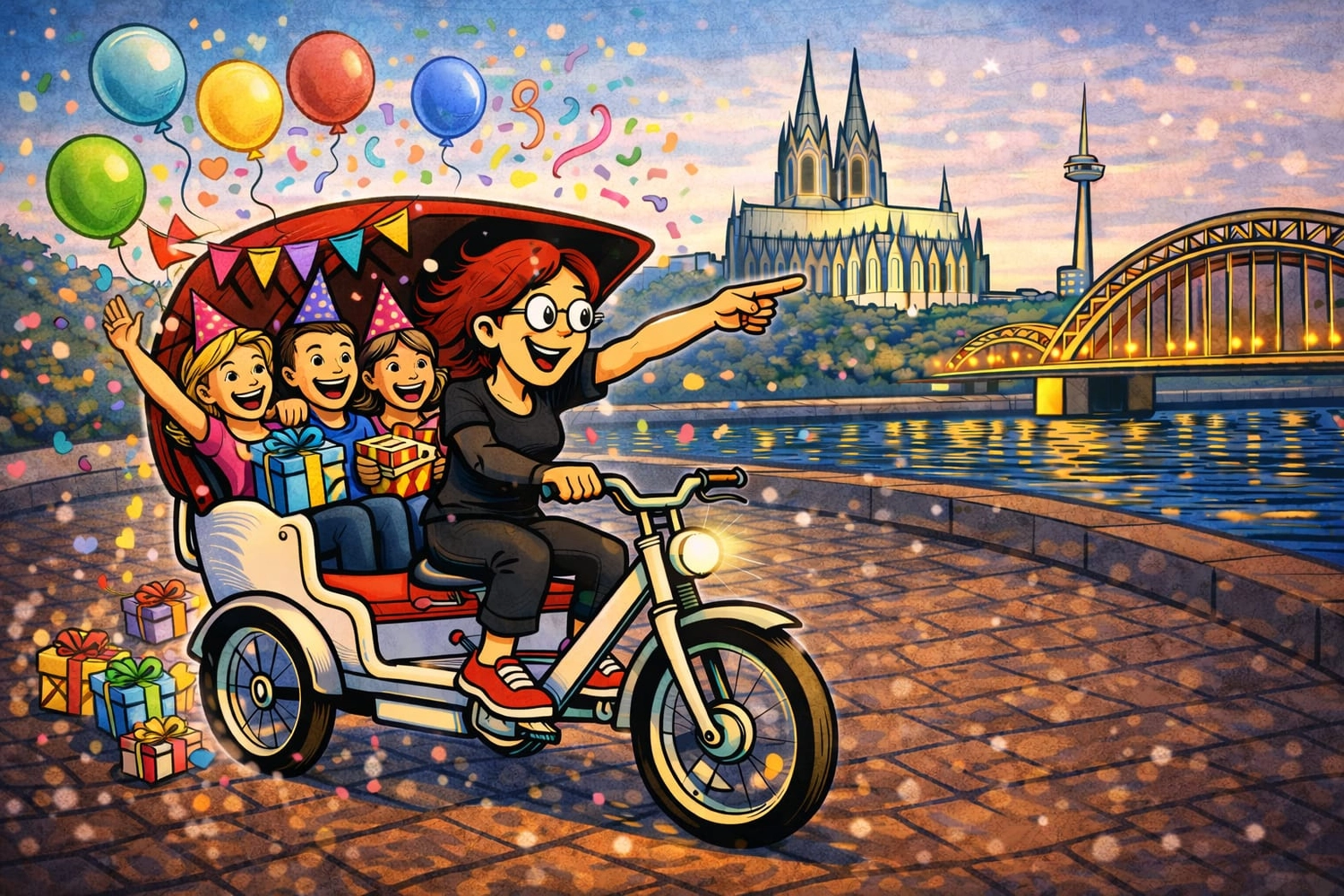 Kindergeburtstag mit der Rikscha von Rikscha4U