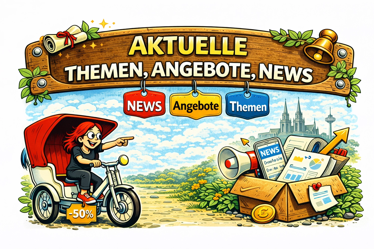 Rikscha4U - Rikscha Touren - Holzbanner