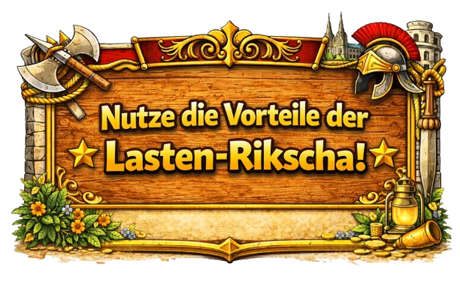 Rikscha4U - Rikscha Touren - Holzbanner