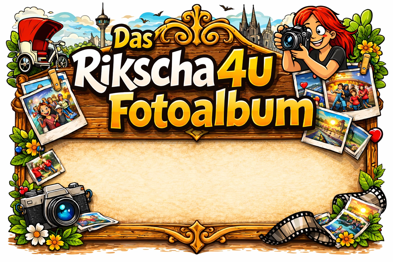 Rikscha4U - Rikscha Touren - Holzbanner