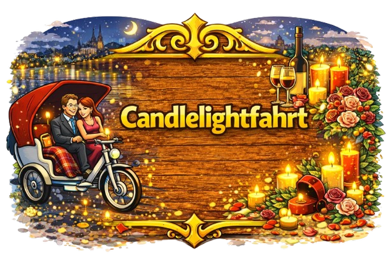Rikscha4U - Rikscha Touren - Holzbanner