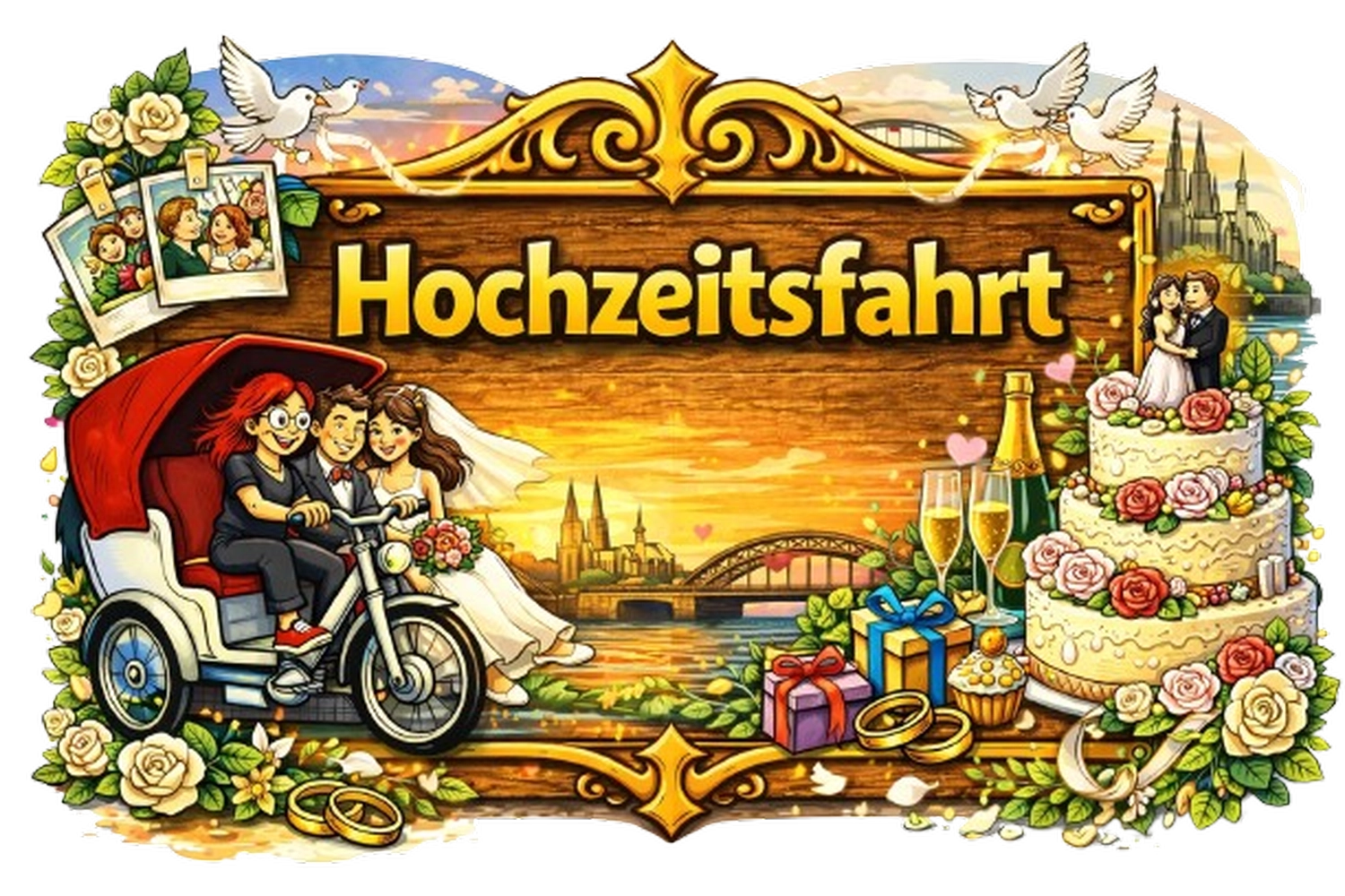 Rikscha4U - Rikscha Touren - Holzbanner