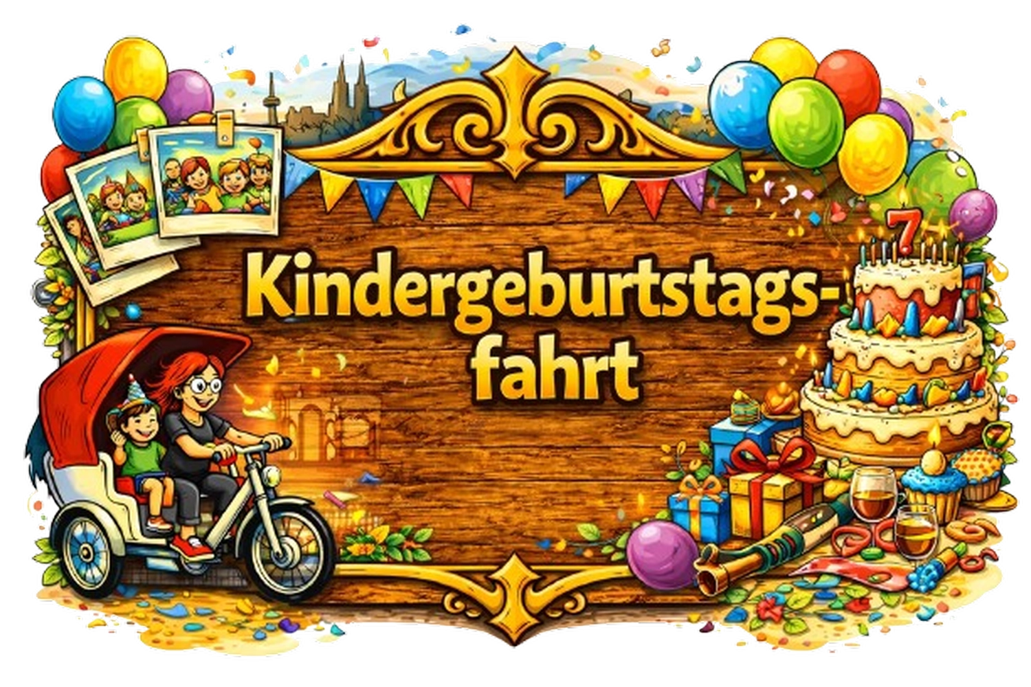 Rikscha4U - Rikscha Touren - Holzbanner