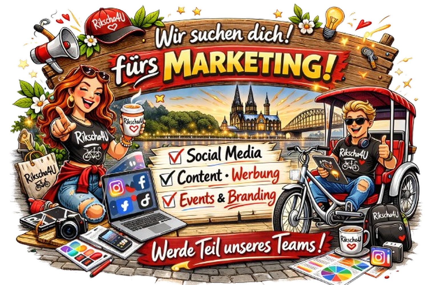 Rikscha4U - Rikscha Touren - Rikscha Heckansicht von Rikscha4U