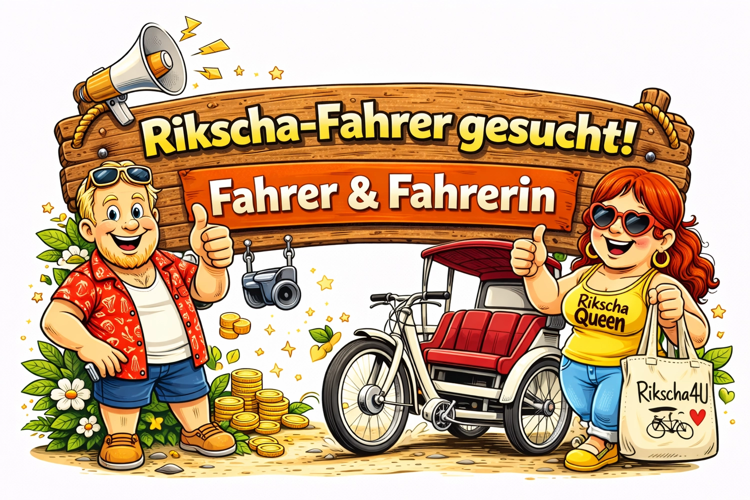 Rikscha4U - Rikscha Touren - Rikscha Heckansicht von Rikscha4U