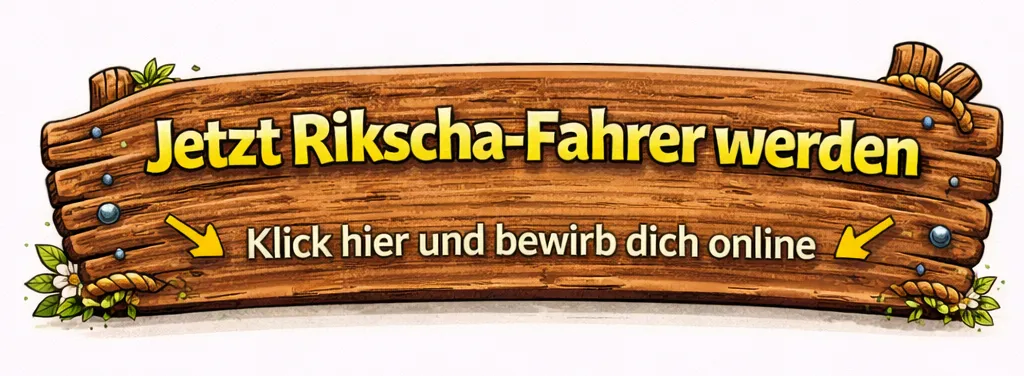 Rikscha4U - Rikscha Touren - Holzbanner