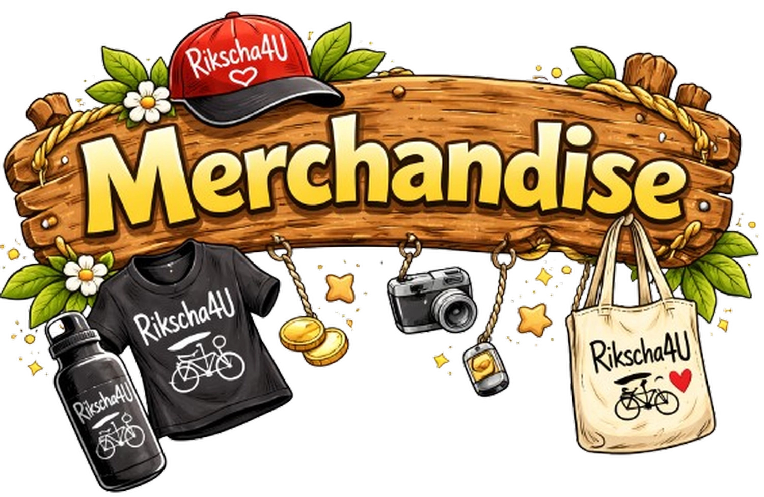 Rikscha4U - Rikscha Touren - Holzbanner