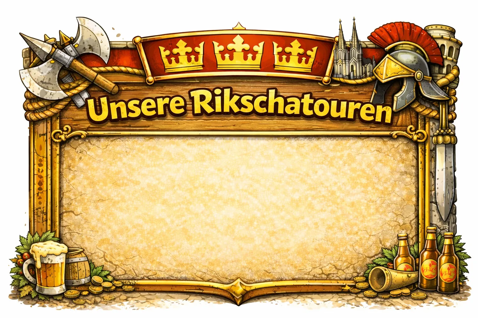 Rikscha4U - Rikscha Touren - Holzbanner